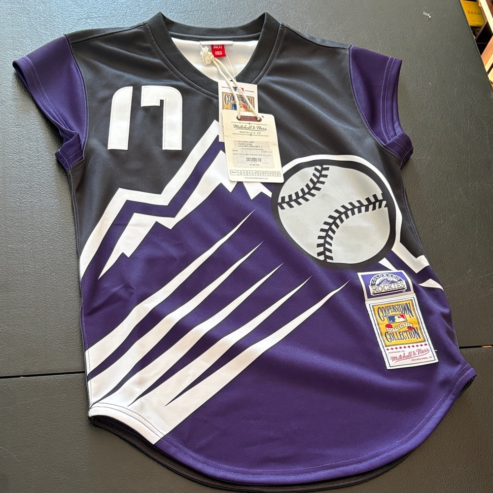 Colorado Rockies Todd Helton Mitchell and Ness Back to the Future Throwback Jsy